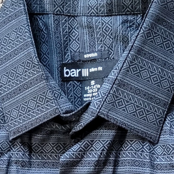 SLIM FIT Gray/ Black Dress Shirt - Picture 4 of 4